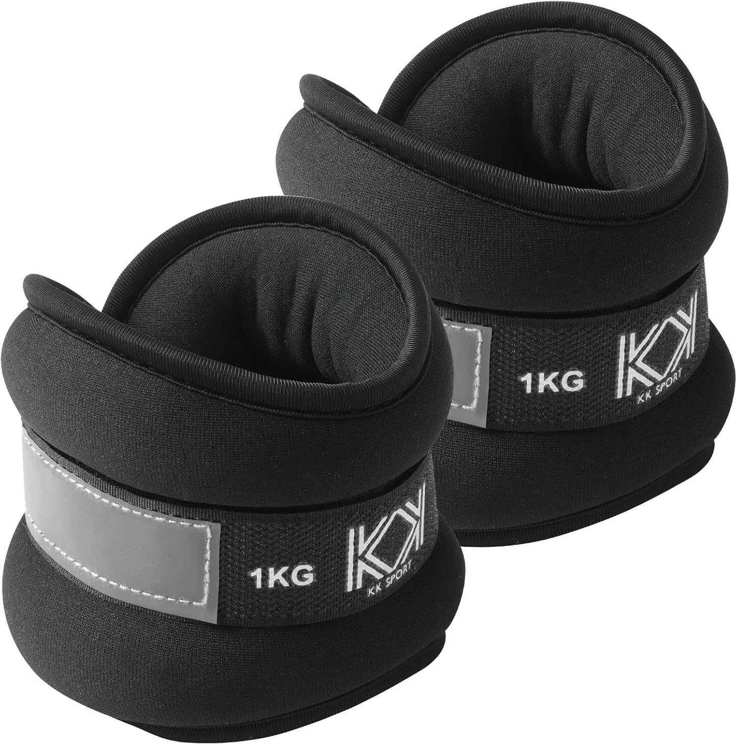 KK Neoprene Ankle Straps Pair - Adjustable Straps for Ankle - Leg Weights Pair for Exercise - Adjustable Leg Straps with Neoprene Padding for Walk, Running, Workouts, & Training