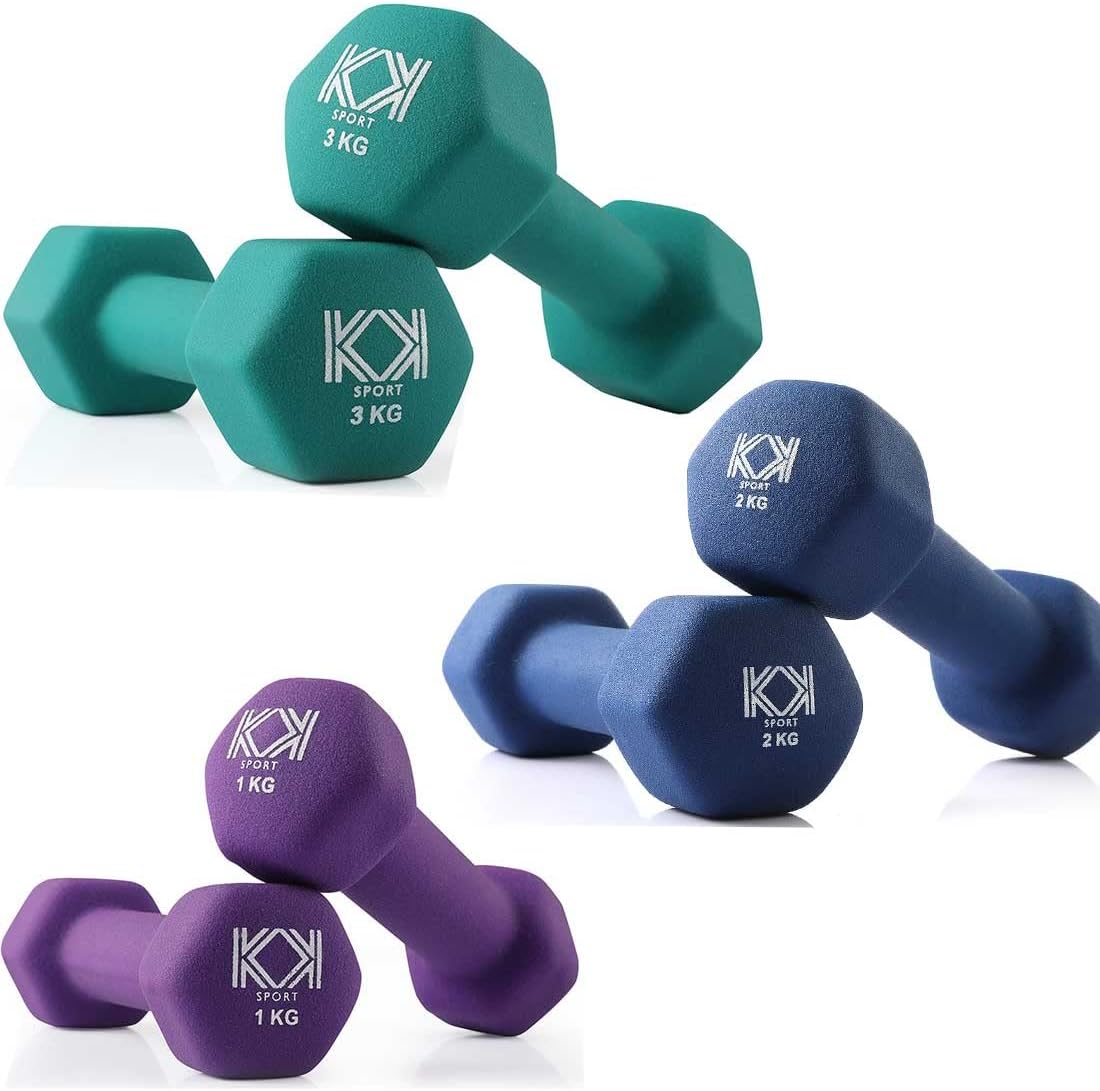 KK Neoprene Dumbbells for Home, and Gym- Hand Weights Dumbbells for Exercise