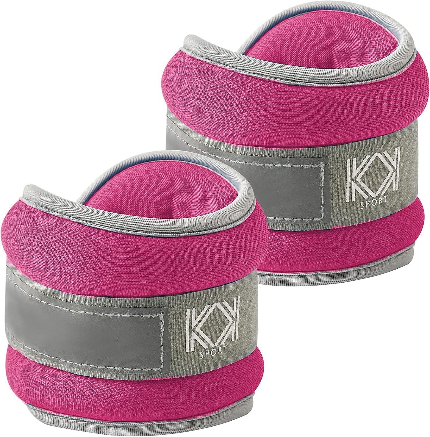 KK Neoprene Ankle Straps Pair - Adjustable Straps for Ankle - Leg Weights Pair for Exercise - Adjustable Leg Straps with Neoprene Padding for Walk, Running, Workouts, & Training