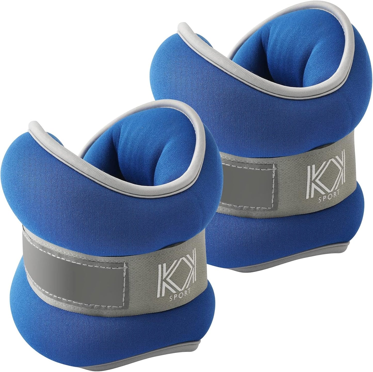 KK Neoprene Ankle Straps Pair - Adjustable Straps for Ankle - Leg Weights Pair for Exercise - Adjustable Leg Straps with Neoprene Padding for Walk, Running, Workouts, & Training