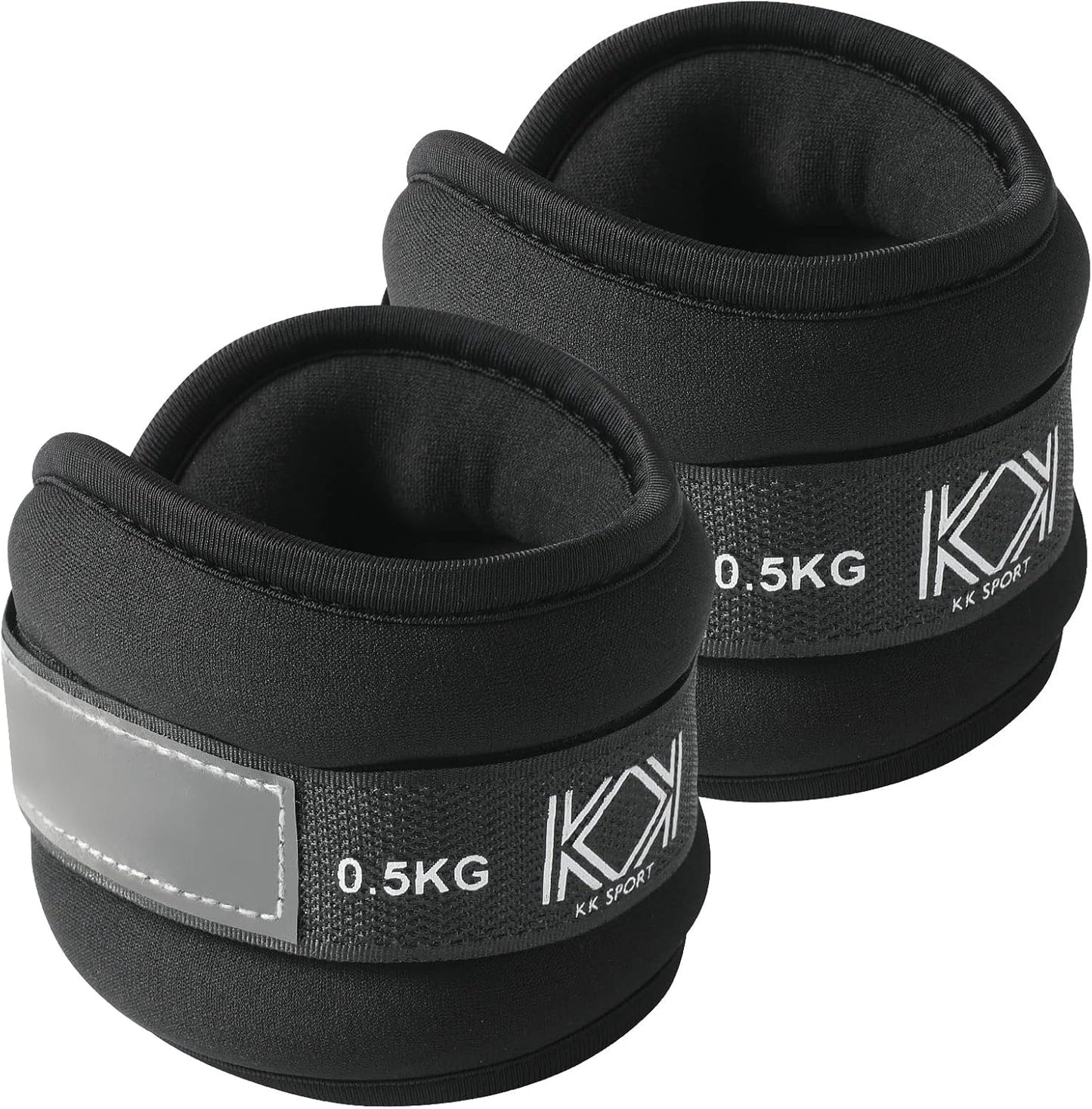 KK Neoprene Ankle Straps Pair - Adjustable Straps for Ankle - Leg Weights Pair for Exercise - Adjustable Leg Straps with Neoprene Padding for Walk, Running, Workouts, & Training