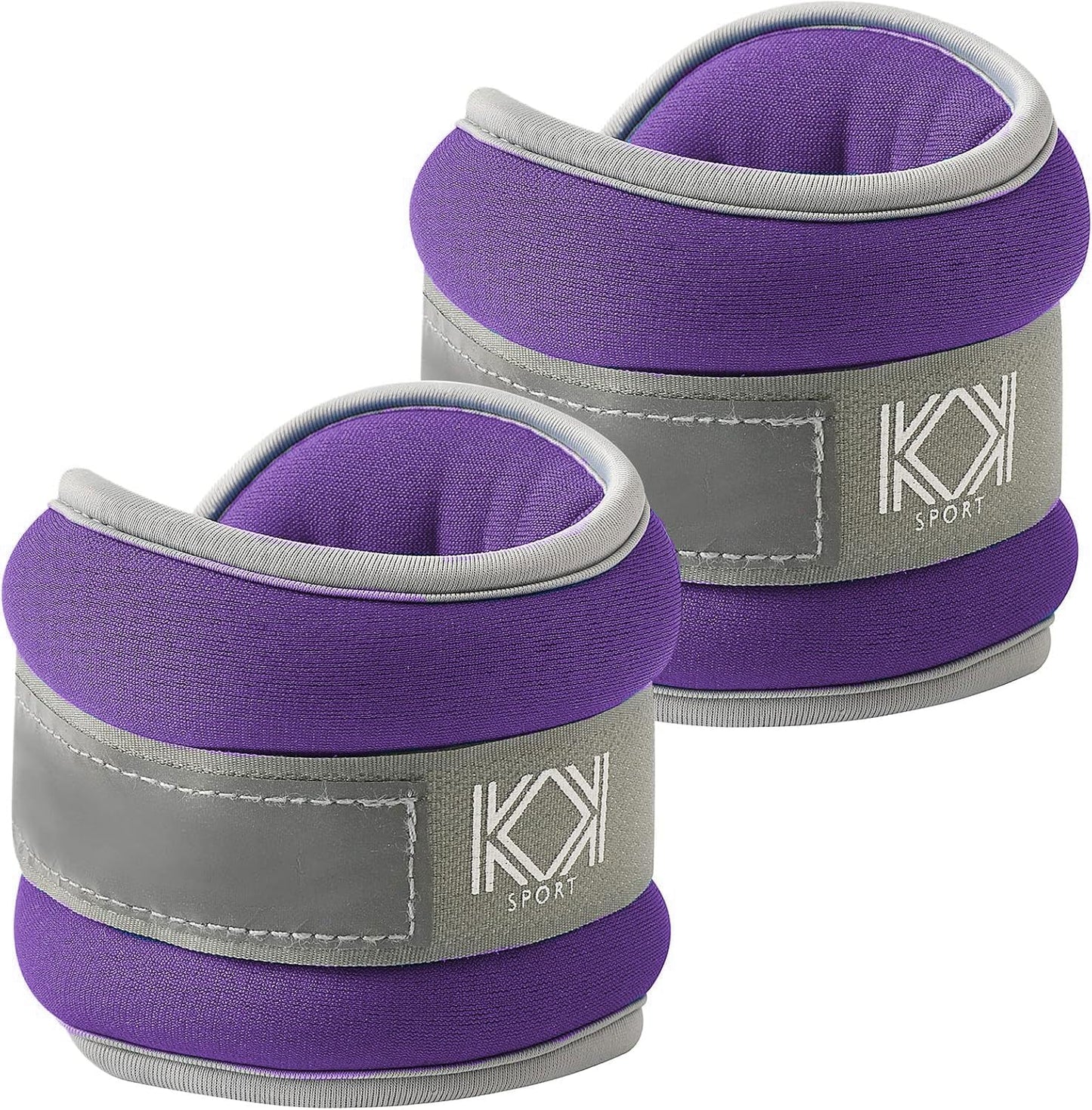KK Neoprene Ankle Straps Pair - Adjustable Straps for Ankle - Leg Weights Pair for Exercise - Adjustable Leg Straps with Neoprene Padding for Walk, Running, Workouts, & Training