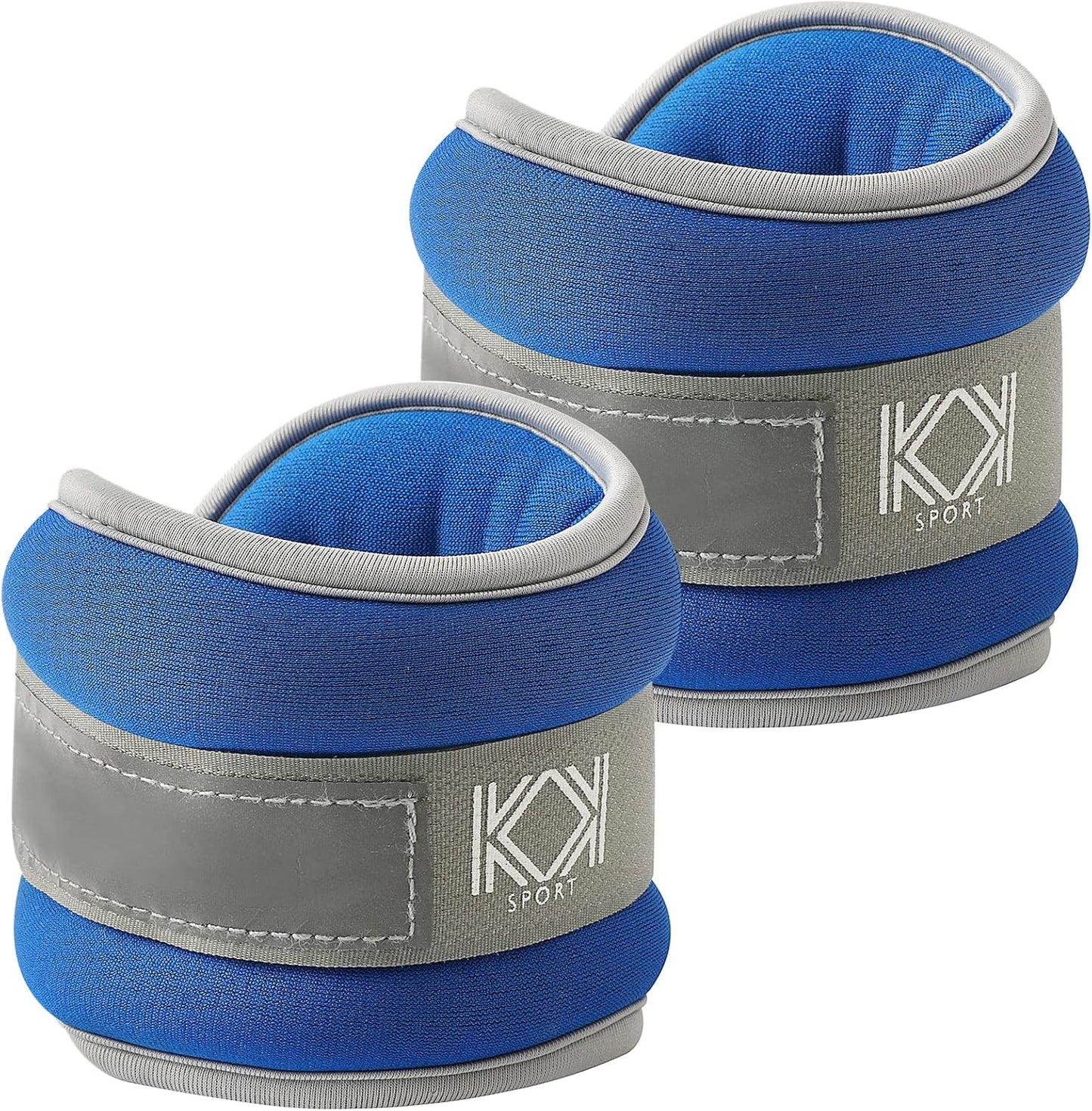 KK Neoprene Ankle Straps Pair - Adjustable Straps for Ankle - Leg Weights Pair for Exercise - Adjustable Leg Straps with Neoprene Padding for Walk, Running, Workouts, & Training