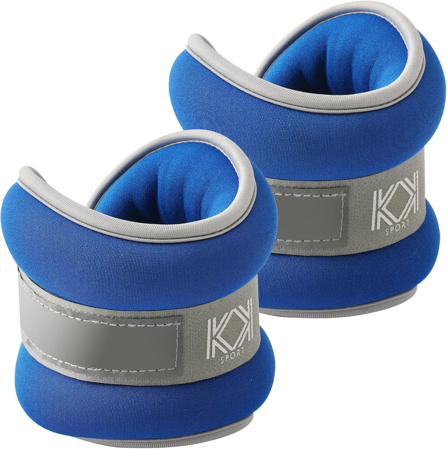 KK Neoprene Ankle Straps Pair - Adjustable Straps for Ankle - Leg Weights Pair for Exercise - Adjustable Leg Straps with Neoprene Padding for Walk, Running, Workouts, & Training