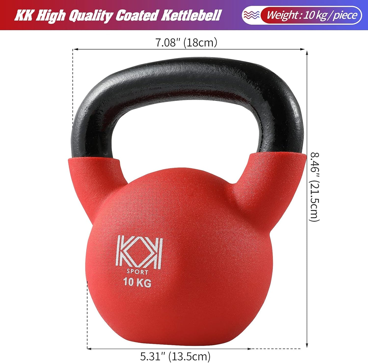 KK Cast Iron Kettlebells Neoprene Coated 2kg – 24kg