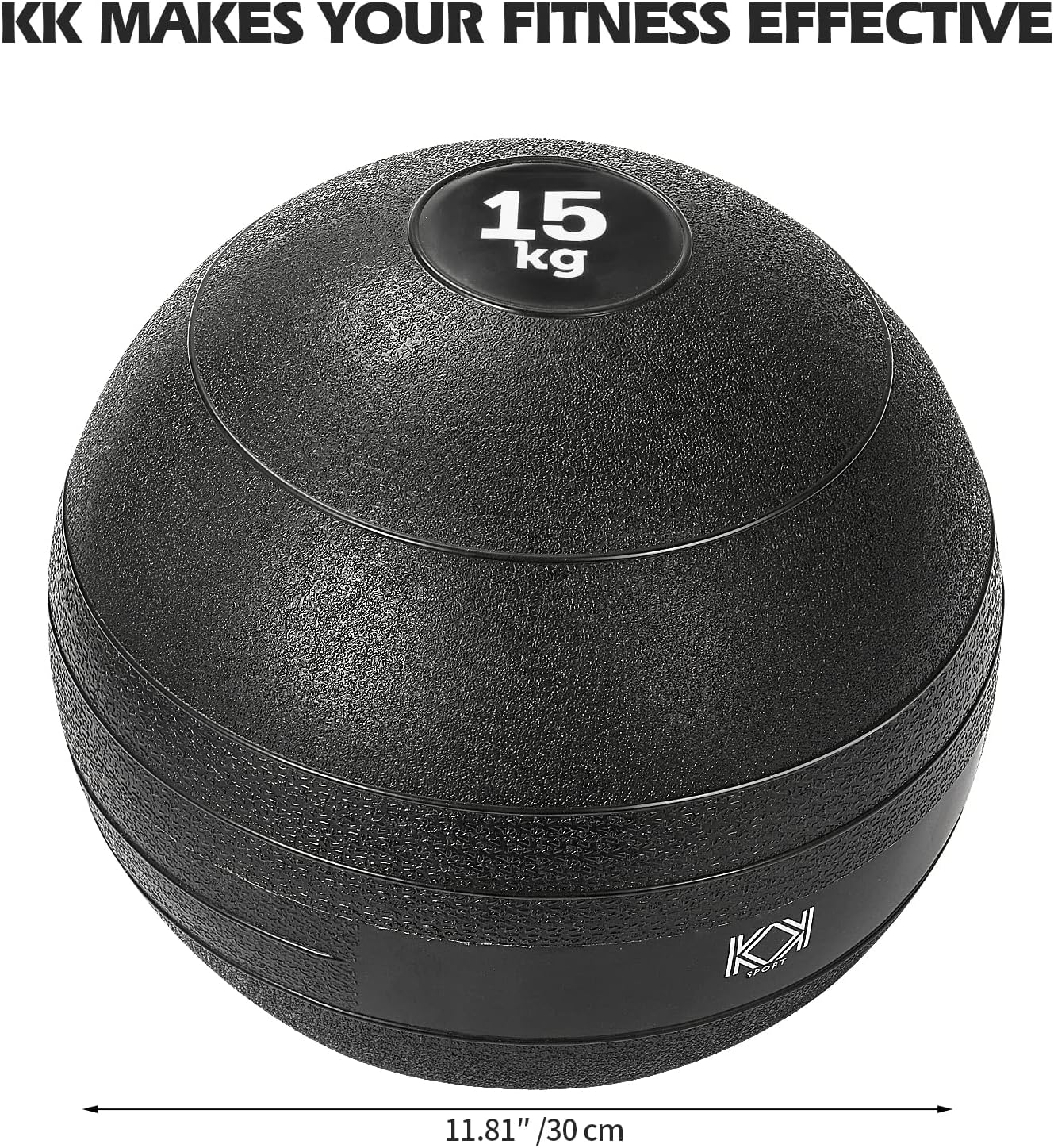 KK Slam Ball Heavy Duty Medicine Ball. No Bounce Rubber Exercise Ball