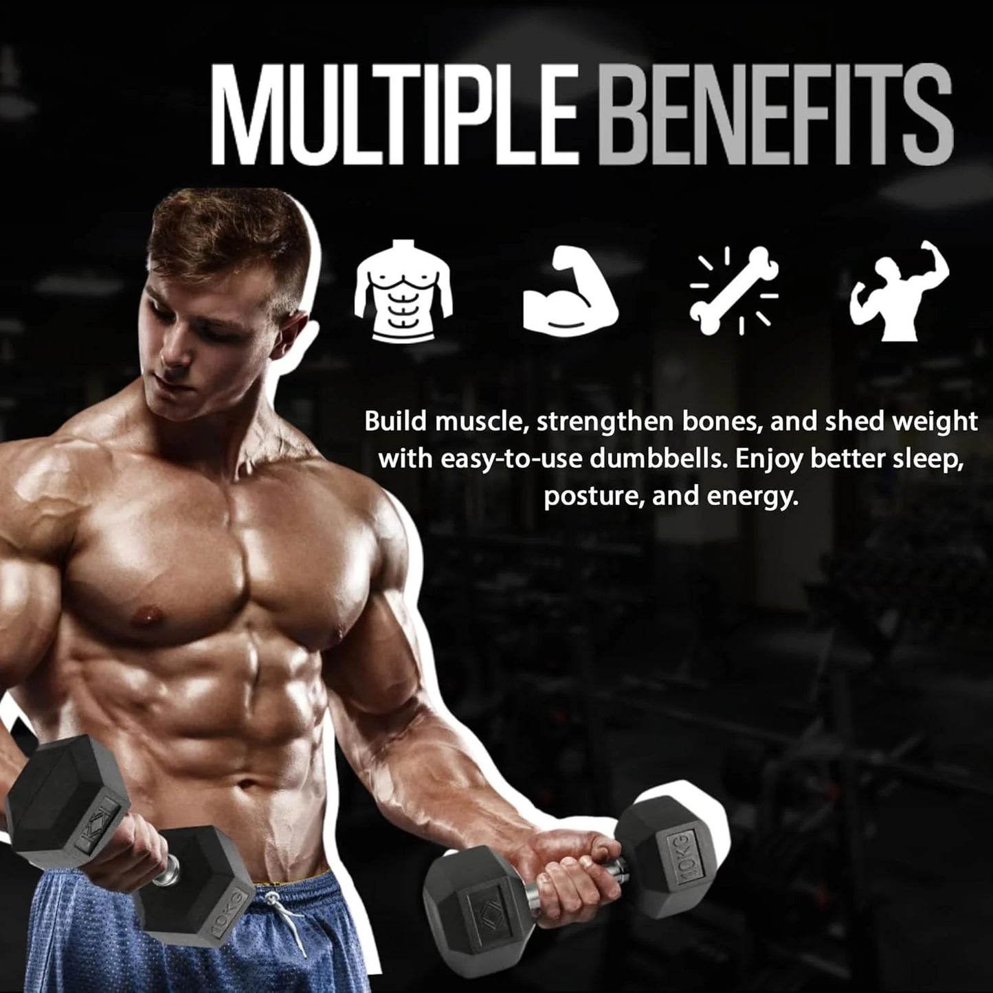 KK Hex Dumbbell Set - Dumbbell Weights For Weight Training