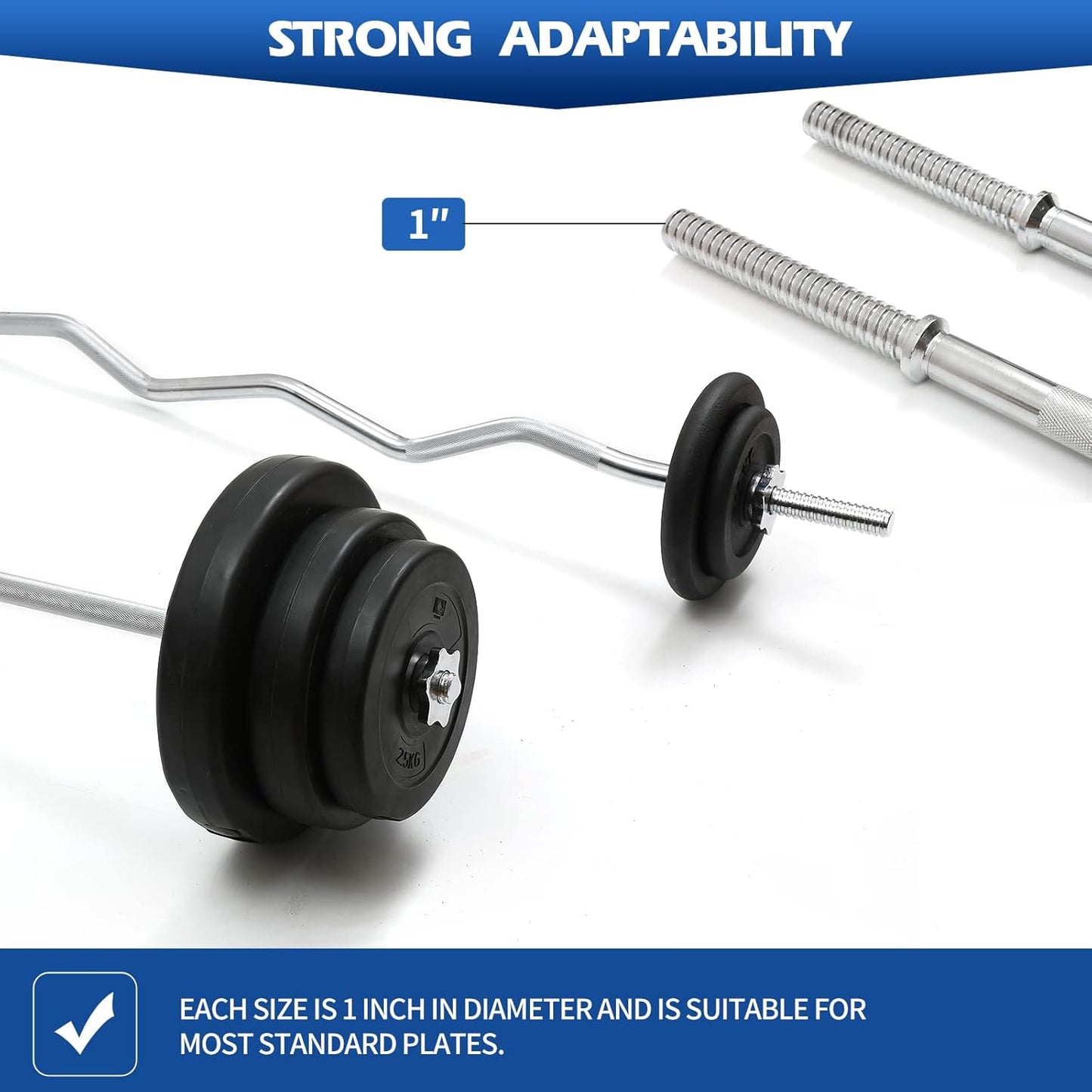 KK Chrome Barbell 2 Spinlock Collar