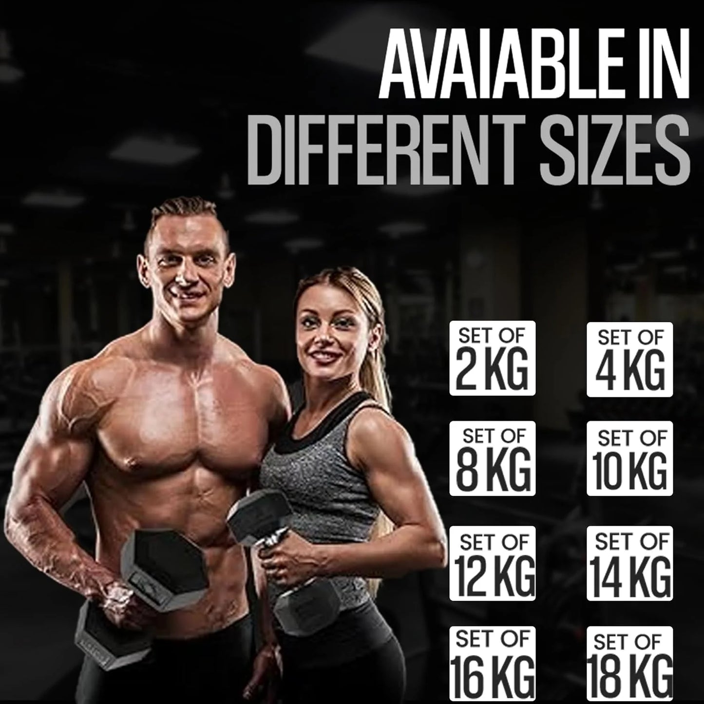 KK Hex Dumbbell Set - Dumbbell Weights For Weight Training