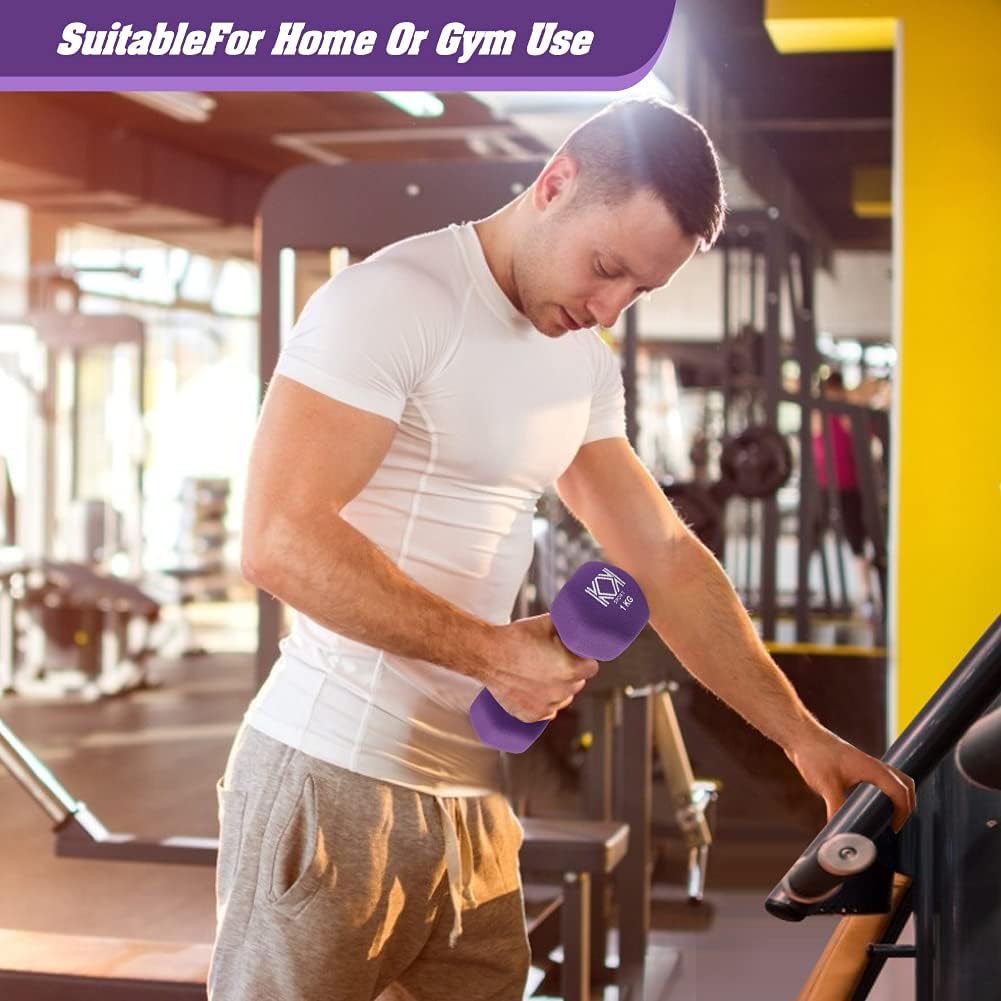 KK Neoprene Dumbbells for Home, and Gym- Hand Weights Dumbbells for Exercise