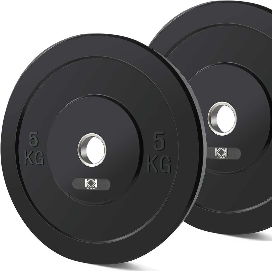 KK Rubber Weight Plate Set - 2 Inch Bumper Weight Plates – Durable Barbell Weights Set - Dumbbell Plates For Training & Weightlifting