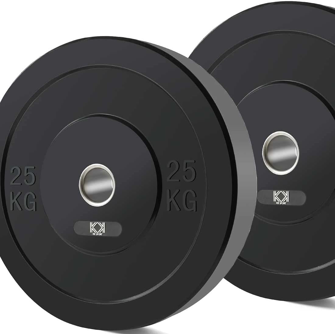 KK Rubber Weight Plate Set - 2 Inch Bumper Weight Plates – Durable Barbell Weights Set - Dumbbell Plates For Training & Weightlifting