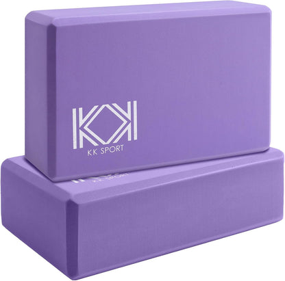 KK Yoga Blocks Set of 2 - High Density EVA Foam Yoga Bricks