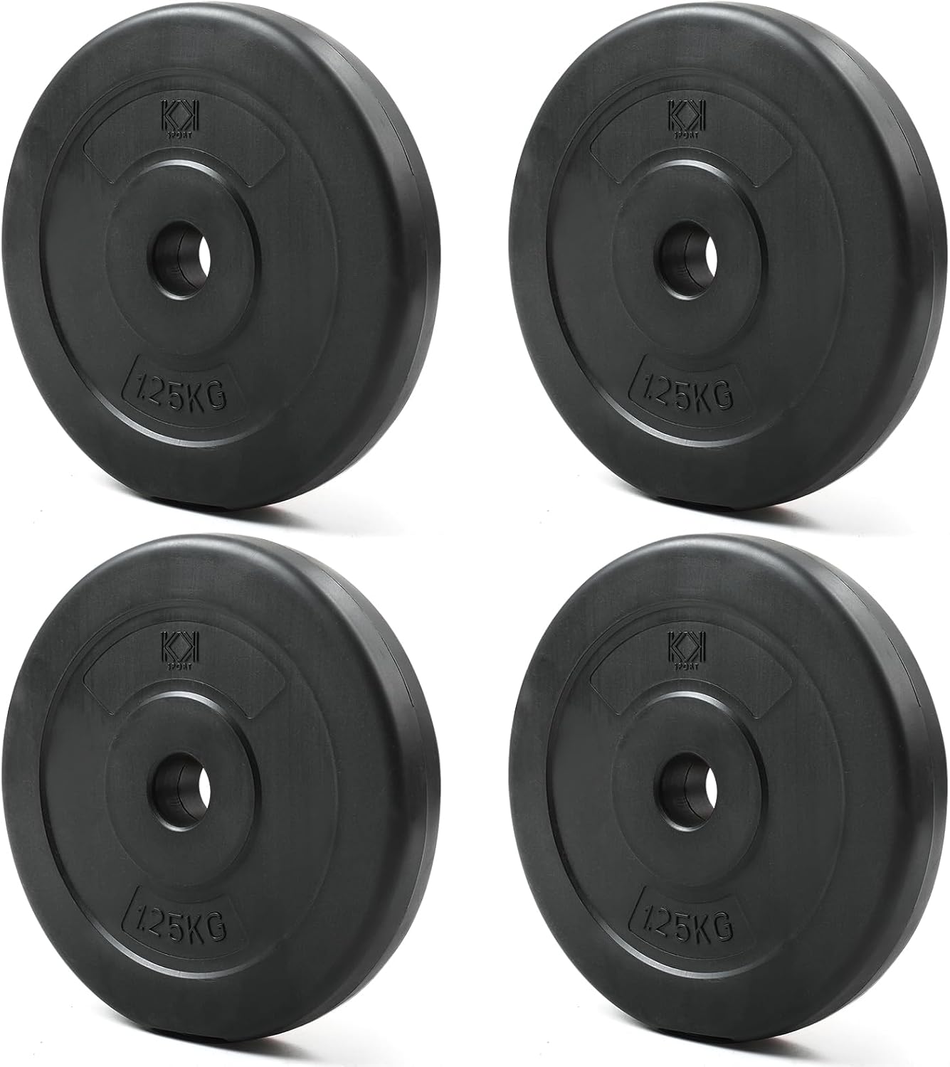 KK Vinyl Weight Plate Set. 1 Inch Vinyl Weight Disc Pair Dumbbell Plates for Home or Gym Training or Weightlifting