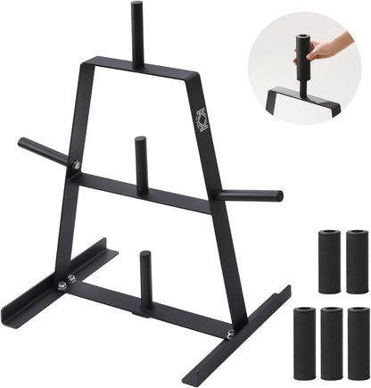 KK Heavy Duty Weight Plates Rack - Black Powder Coated Steel