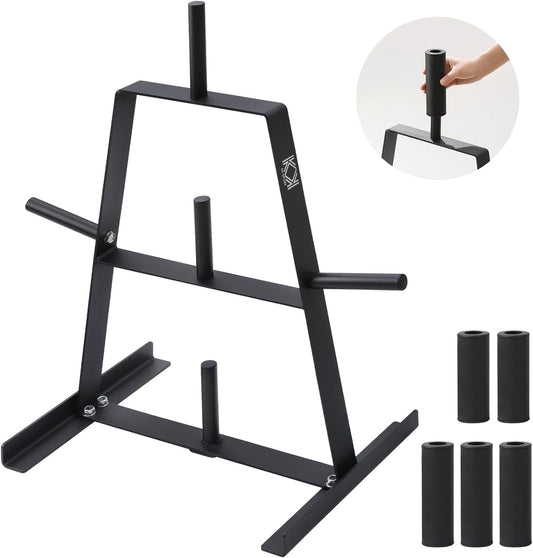 KK Heavy Duty Weight Plates Rack - Black Powder Coated Steel