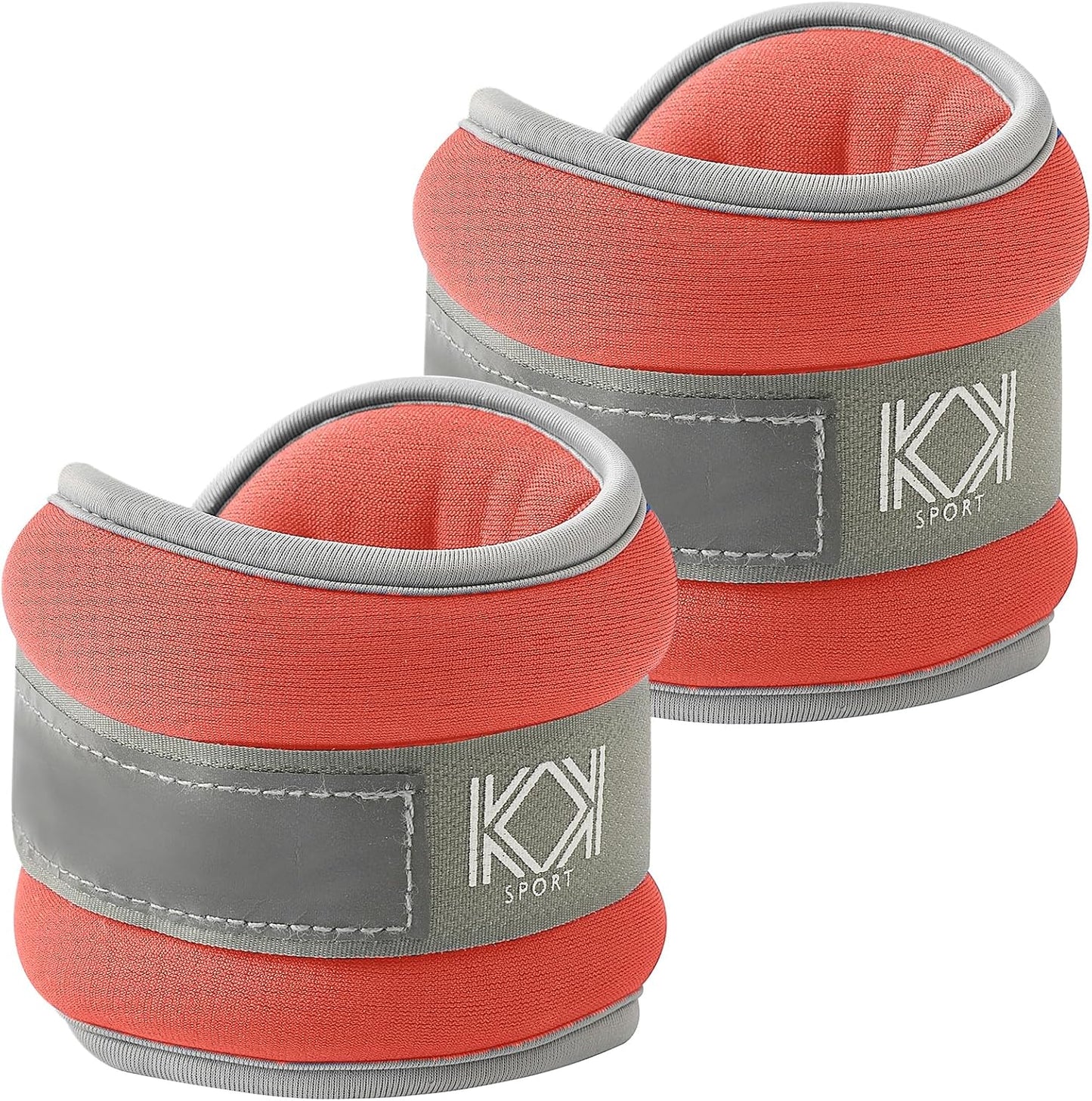 KK Neoprene Ankle Straps Pair - Adjustable Straps for Ankle - Leg Weights Pair for Exercise - Adjustable Leg Straps with Neoprene Padding for Walk, Running, Workouts, & Training