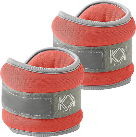 KK Neoprene Ankle Straps Pair - Adjustable Straps for Ankle - Leg Weights Pair for Exercise - Adjustable Leg Straps with Neoprene Padding for Walk, Running, Workouts, & Training