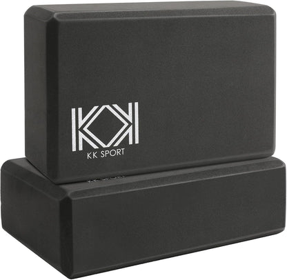 KK Yoga Blocks Set of 2 - High Density EVA Foam Yoga Bricks