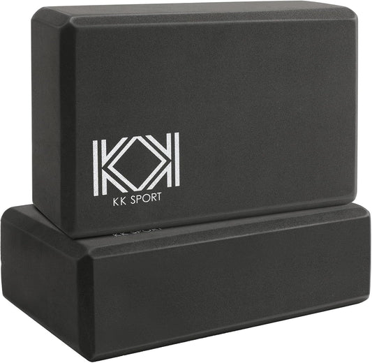 KK Yoga Blocks Set of 2 - High Density EVA Foam Yoga Bricks