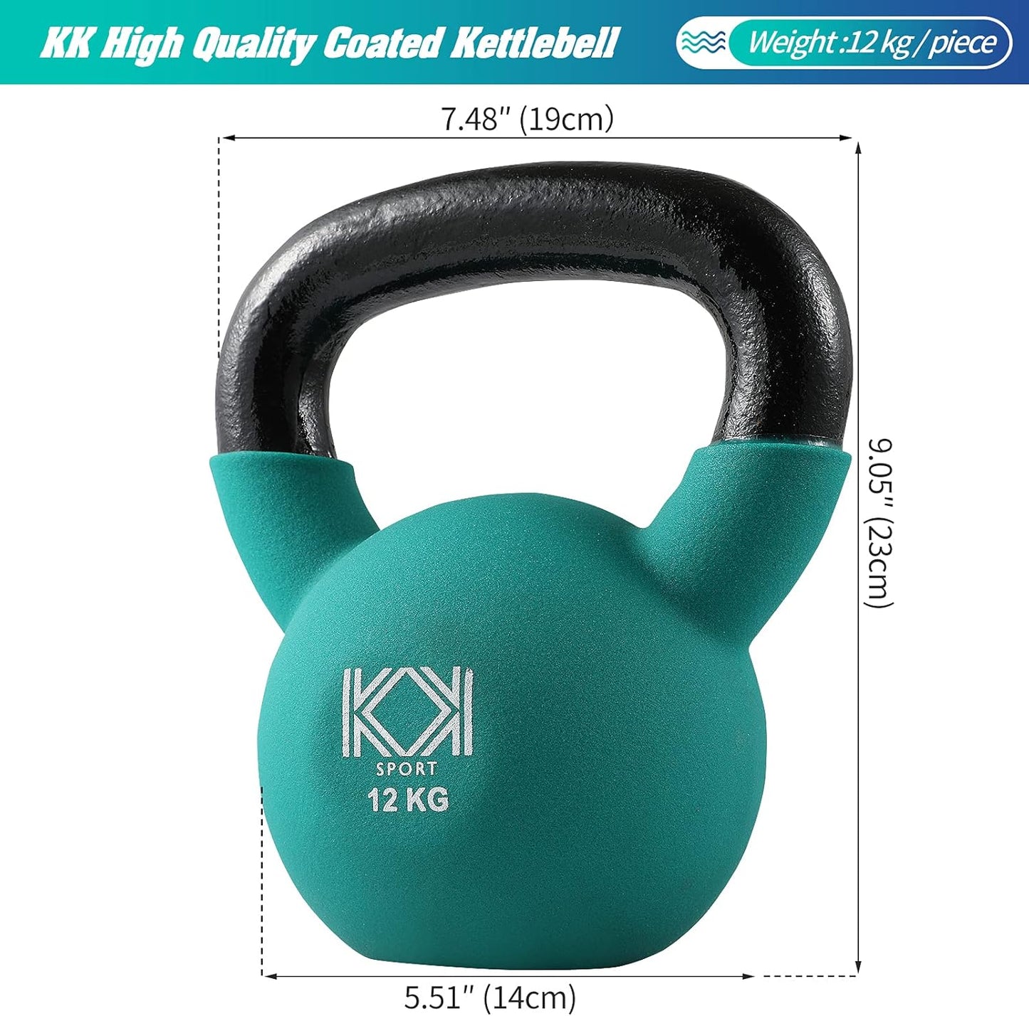 KK Cast Iron Kettlebells Neoprene Coated 2kg – 24kg