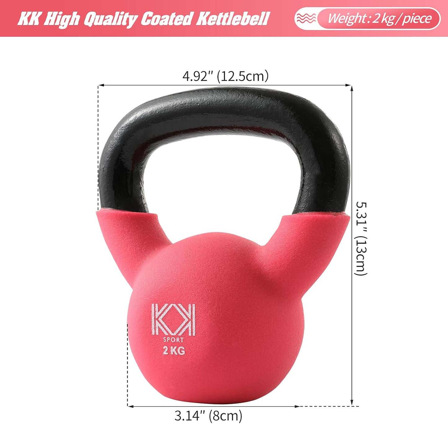 KK Cast Iron Kettlebells Neoprene Coated 2kg – 24kg