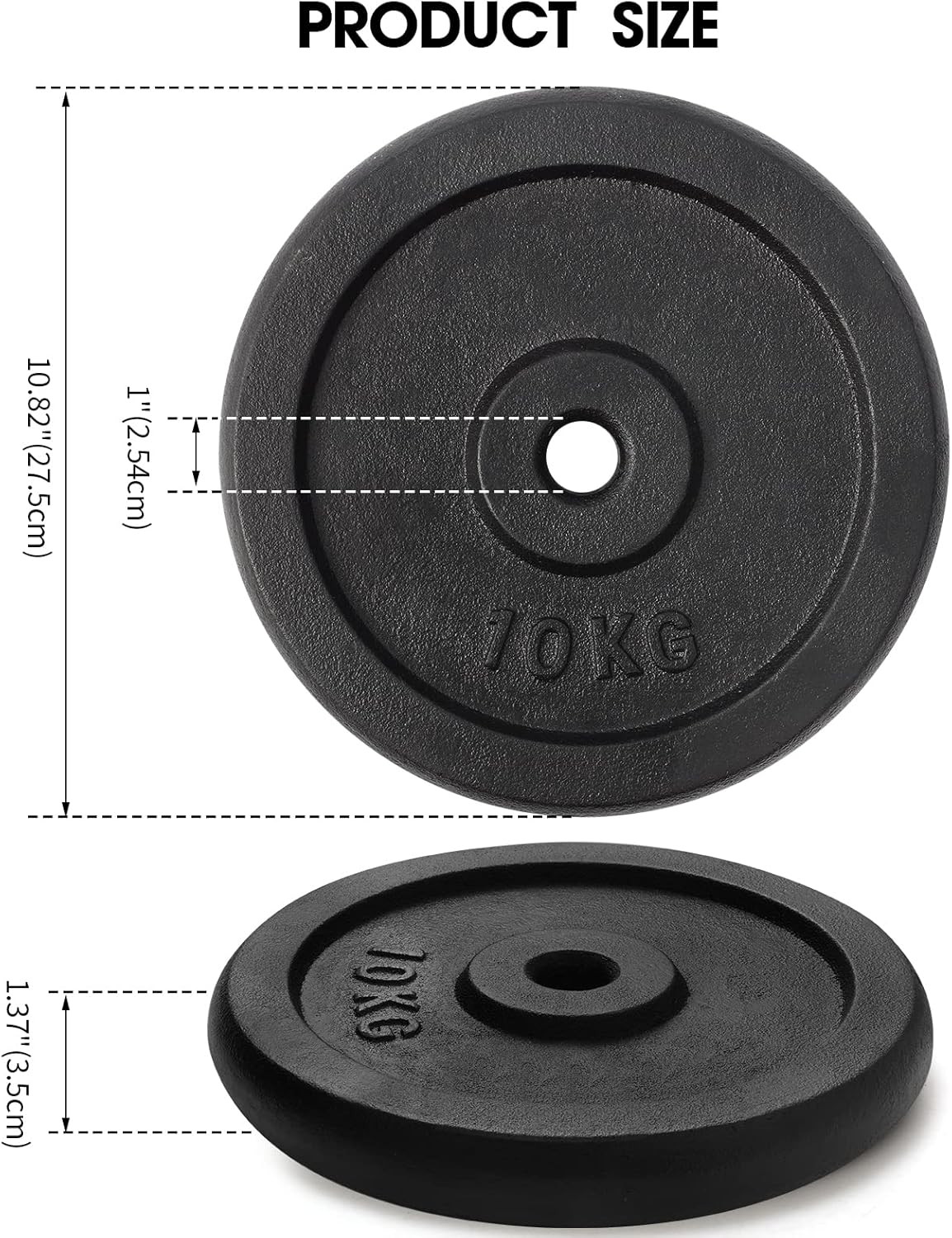 KK Cast iron Weight Plate Set. Dumbbell Plates for Home or Gym Training or Weightlifting.