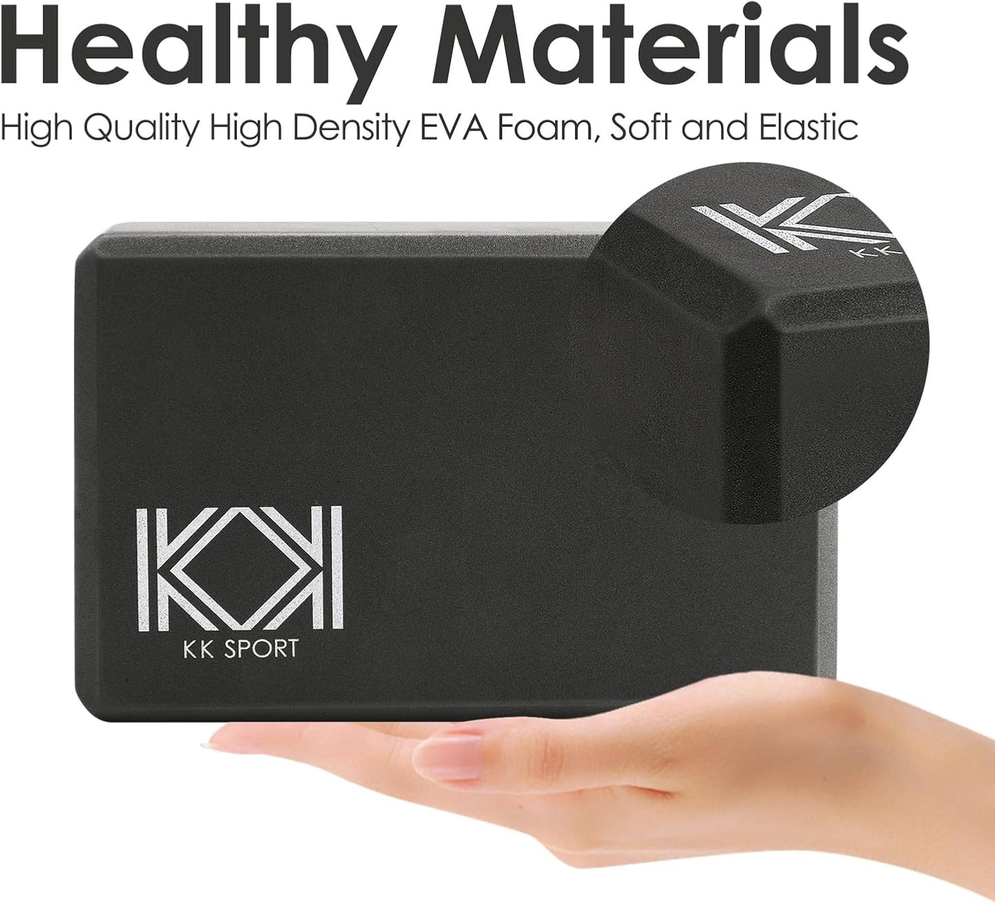 KK Yoga Blocks Set of 2 - High Density EVA Foam Yoga Bricks