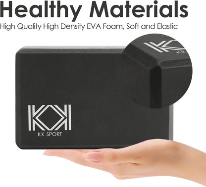 KK Yoga Blocks Set of 2 - High Density EVA Foam Yoga Bricks