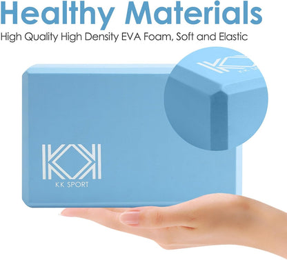 KK Yoga Blocks Set of 2 - High Density EVA Foam Yoga Bricks