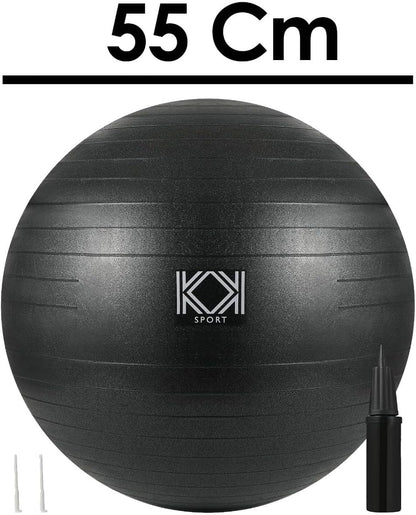 KK Exercise Ball Anti-Burst Gym Ball, Fitness Ball For Yoga, Pilates Training, Swiss Ball With Hand Pump