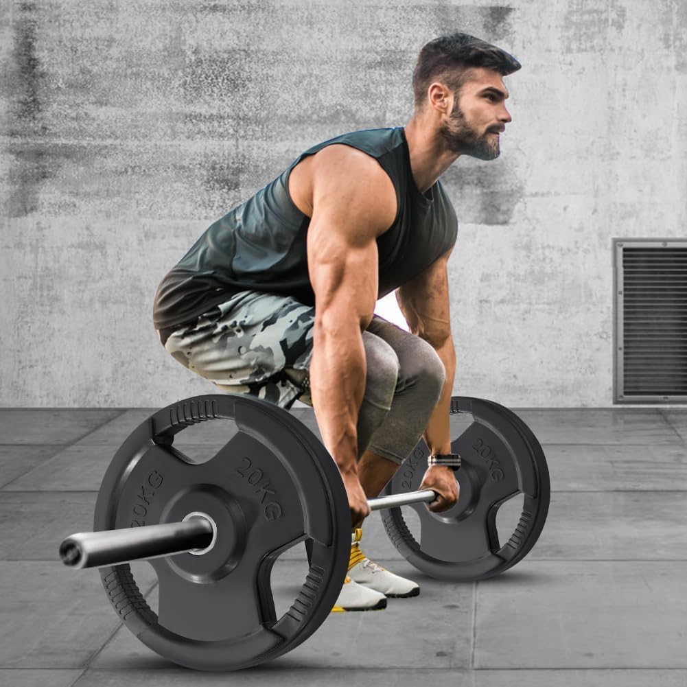 KK Weight Plates Cast Iron Barbell Weight Set – 2’’ Hole Weight Plate Set For Women & Men