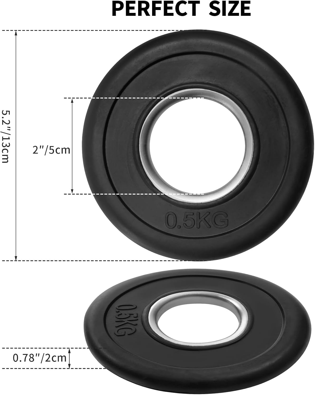KK Weight Plates Cast Iron Barbell Weight Set – 2’’ Hole Weight Plate Set For Women & Men