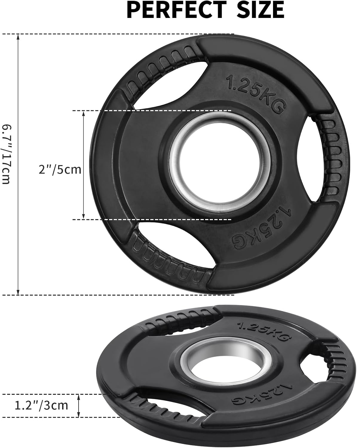 KK Weight Plates Cast Iron Barbell Weight Set – 2’’ Hole Weight Plate Set For Women & Men