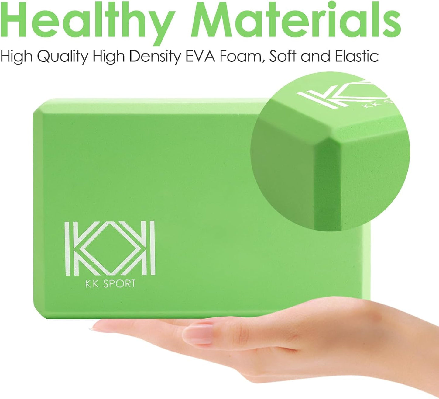 KK Yoga Blocks Set of 2 - High Density EVA Foam Yoga Bricks