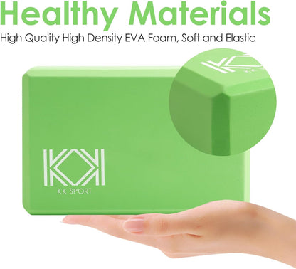 KK Yoga Blocks Set of 2 - High Density EVA Foam Yoga Bricks