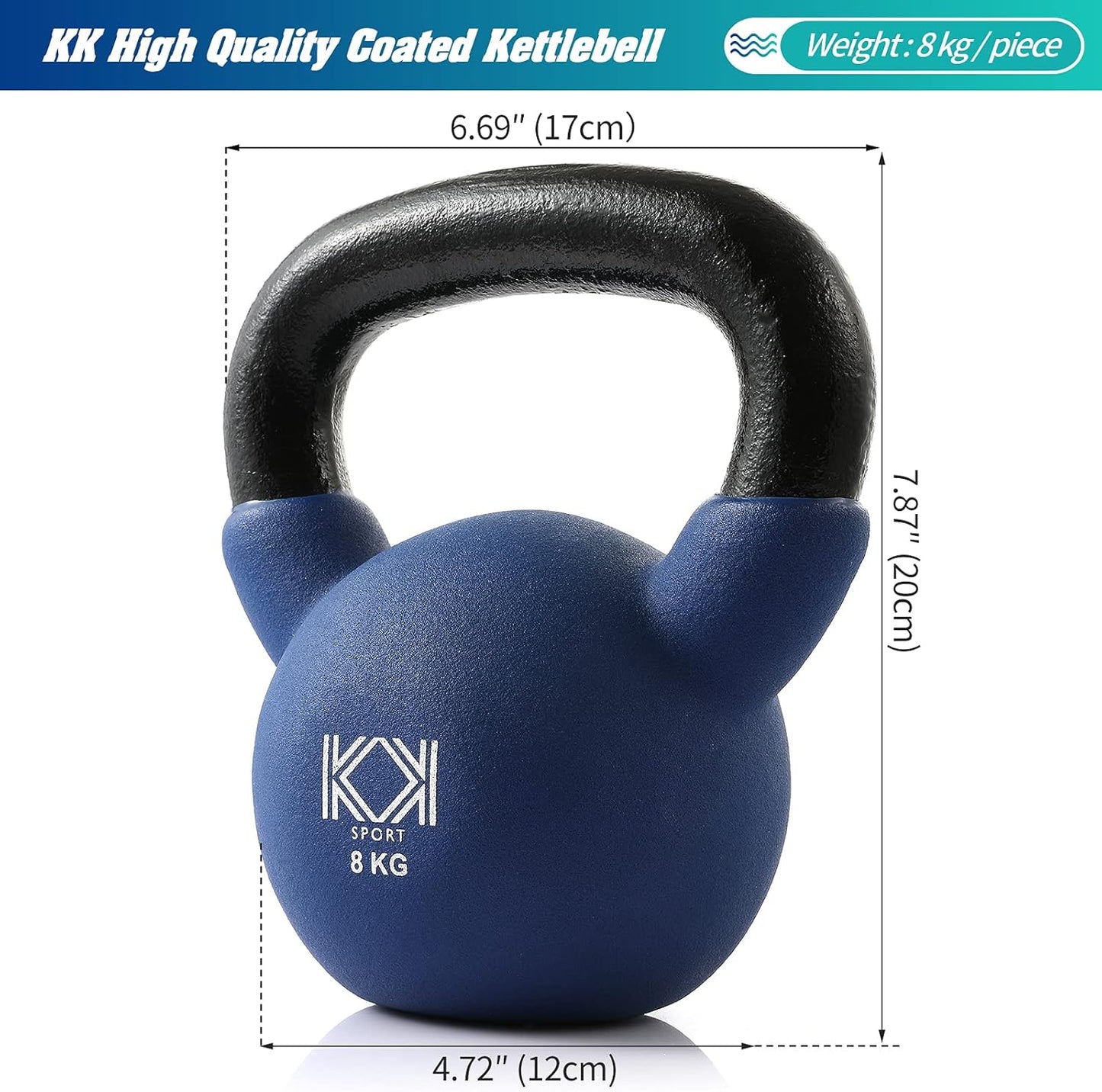 KK Cast Iron Kettlebells Neoprene Coated 2kg – 24kg