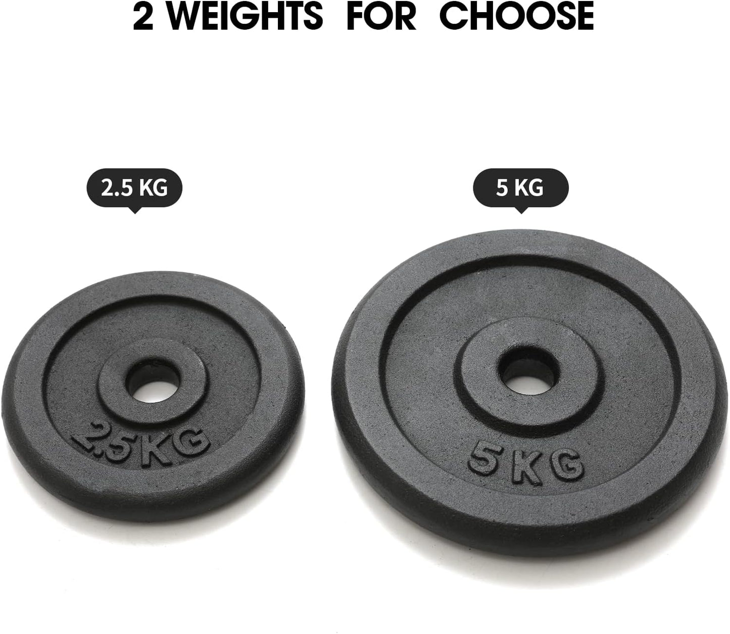 KK Cast iron Weight Plate Set. Dumbbell Plates for Home or Gym Training or Weightlifting.