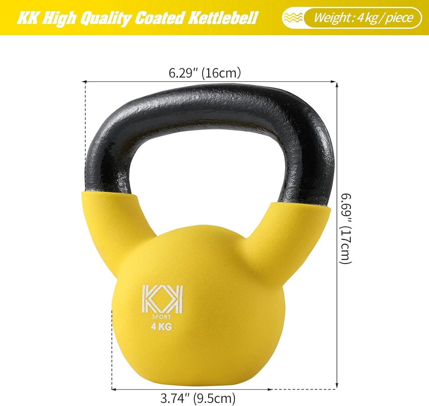 KK Cast Iron Kettlebells Neoprene Coated 2kg – 24kg