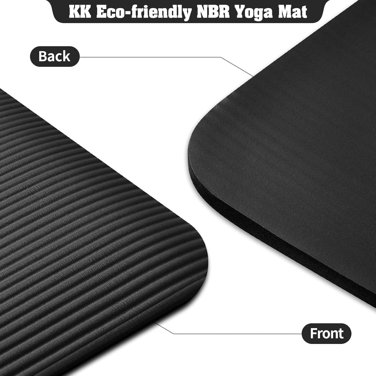 Yoga Mat 15mm thick padded NBR Non Slip Exercise Mats for yoga