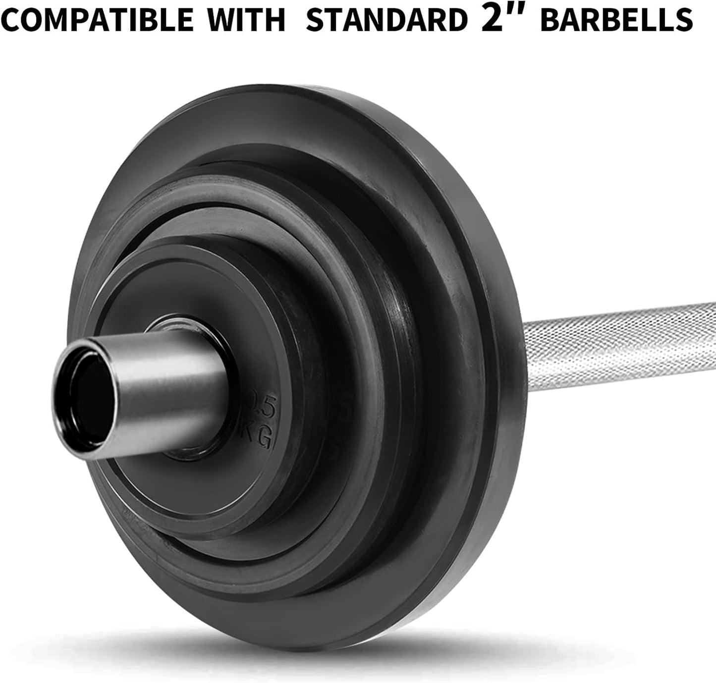KK Rubber Weight Plate Set - 2 Inch Bumper Weight Plates – Durable Barbell Weights Set - Dumbbell Plates For Training & Weightlifting