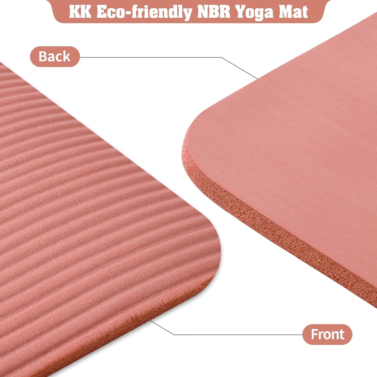 Yoga Mat 15mm thick padded NBR Non Slip Exercise Mats for yoga