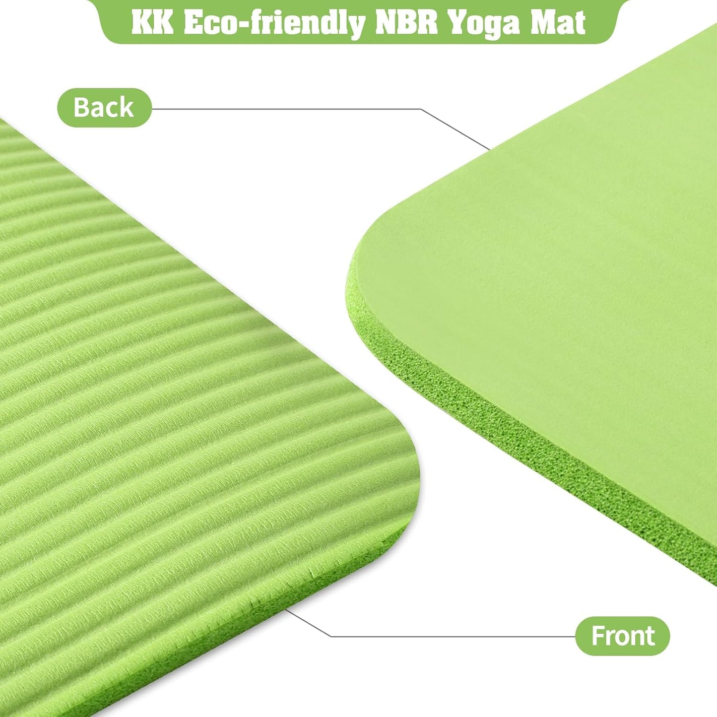 Yoga Mat 15mm thick padded NBR Non Slip Exercise Mats for yoga