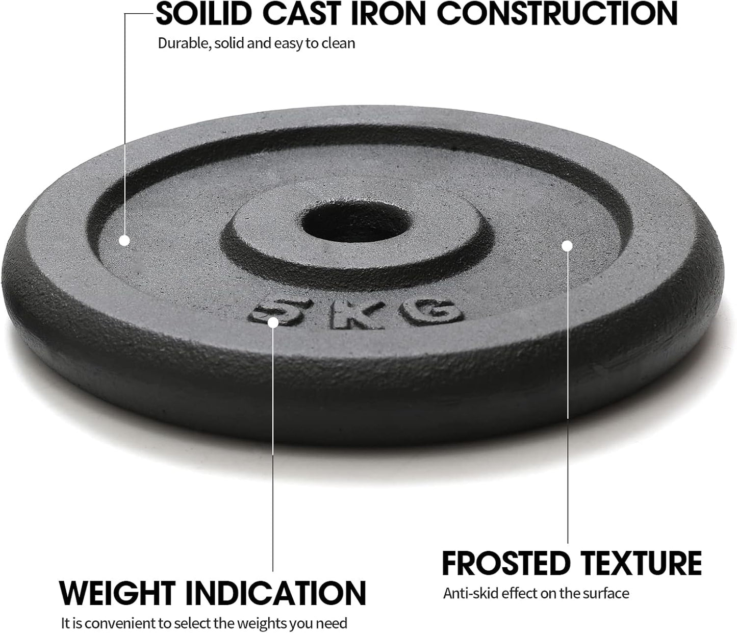 KK Cast iron Weight Plate Set. Dumbbell Plates for Home or Gym Training or Weightlifting.
