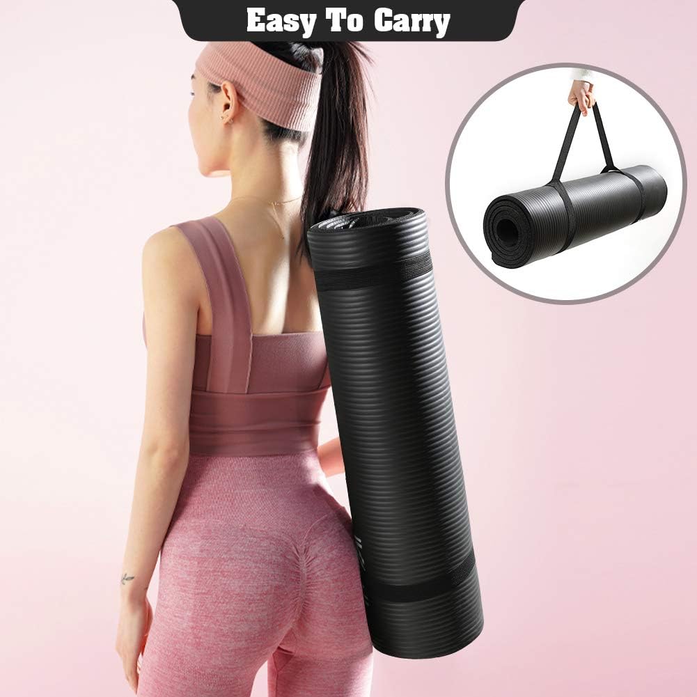 Yoga Mat 15mm thick padded NBR Non Slip Exercise Mats for yoga