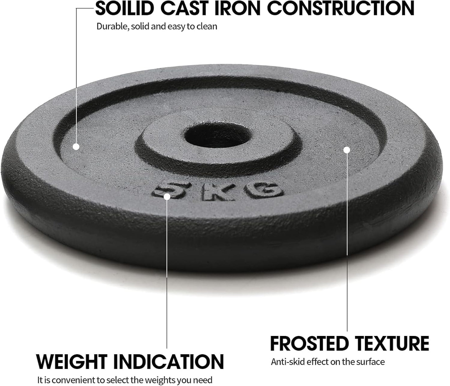 KK Cast iron Weight Plate Set. Dumbbell Plates for Home or Gym Training or Weightlifting.