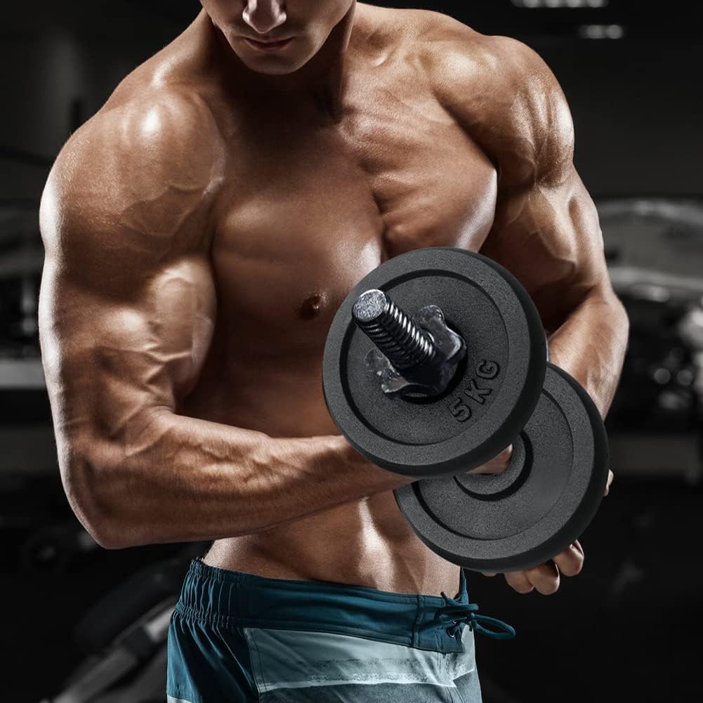 KK Cast iron Weight Plate Set. Dumbbell Plates for Home or Gym Training or Weightlifting.