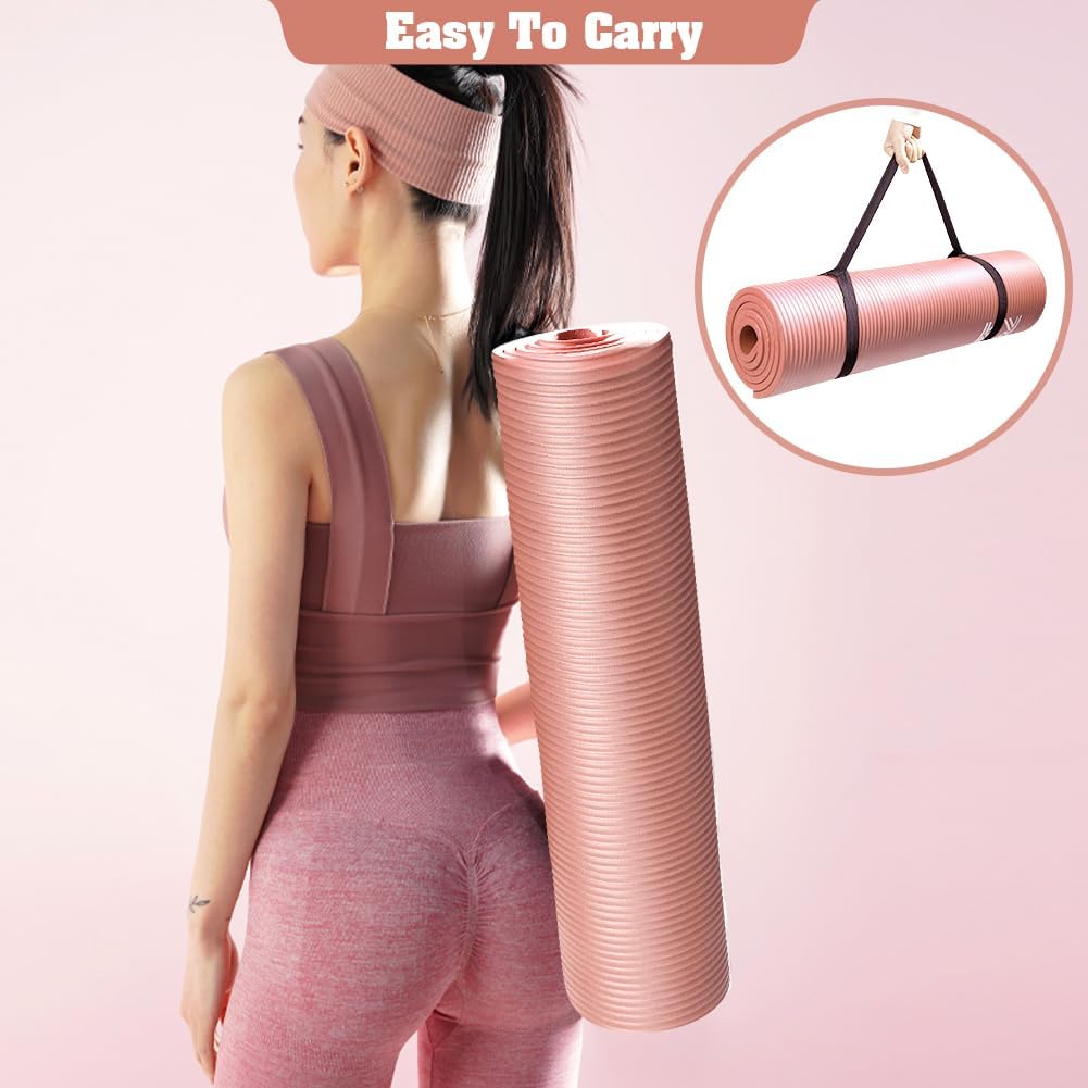 Yoga Mat 15mm thick padded NBR Non Slip Exercise Mats for yoga