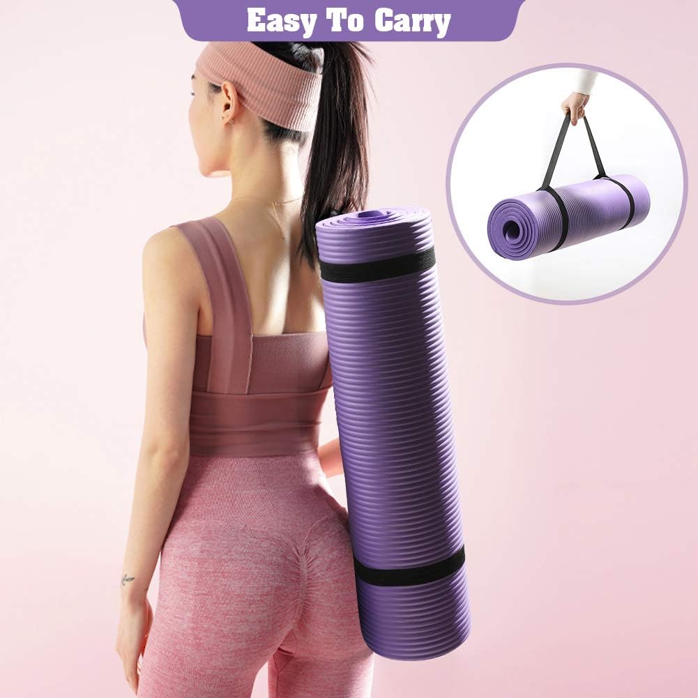 Yoga Mat 15mm thick padded NBR Non Slip Exercise Mats for yoga