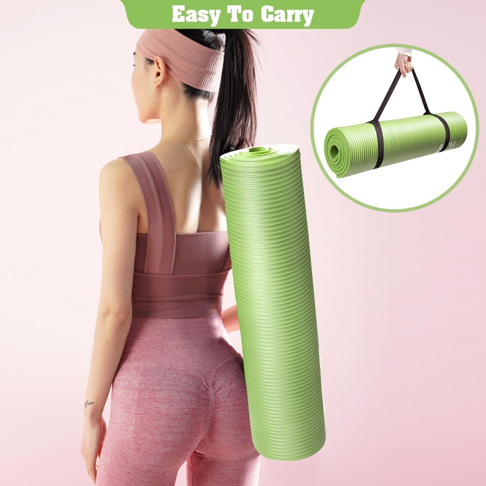 Yoga Mat 15mm thick padded NBR Non Slip Exercise Mats for yoga
